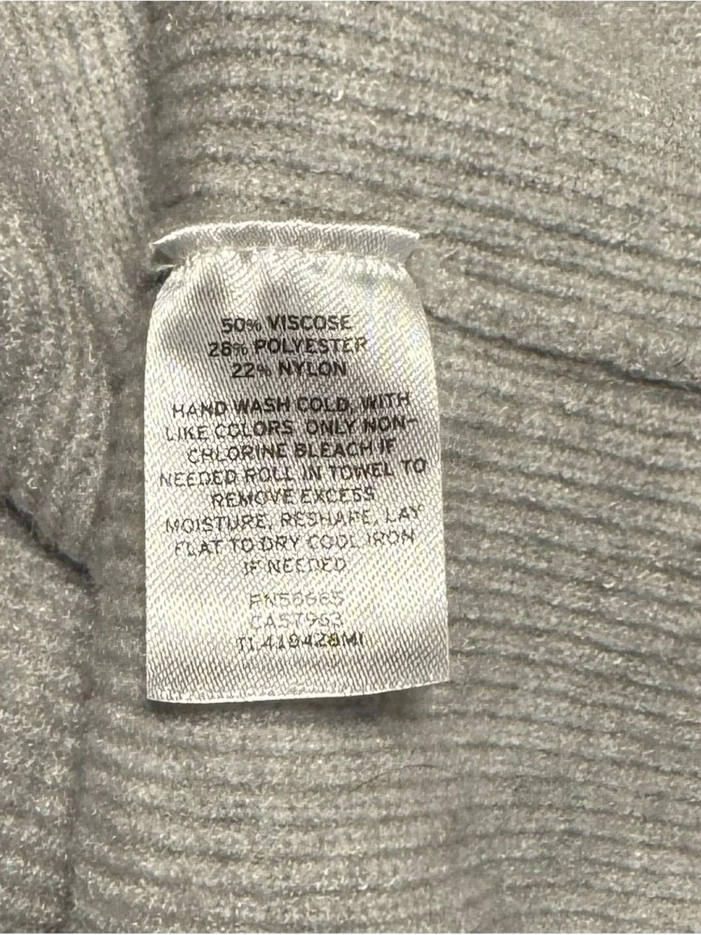Leith Light Gray Off-the-Shoulder Ribbed Sweater - Picture 4 of 5
